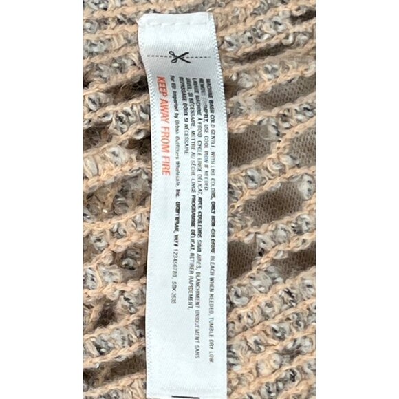 Anthropologie Akemi & Kin pink rose Ruana poncho All size fringe herringbone ope - Picture 8 of 11